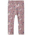 Name It Leggings - NbfBela - Elderberry w. Butterflies