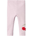 Name It Leggings - Rib - NbfBolia - Winsome Orchid w. Cherry