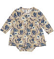 Müsli Samfella m. pilsi L/æ - Lily - Cashmere/Mary/Nótt Blue