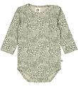 Müsli Samfella L/æ - Leopard - Soft Green/Ljóð Green
