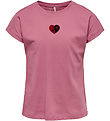 Kids Only T-Shirt - KogSwet - Heather Rose/Heart