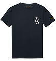 Lyle & Scott Stuttermabolur - Dark Dökkblátt