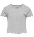Kids Only Stuttermabolur - Noos - Rib - KogNella - Light Grey Me