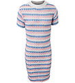 Hound Kleid - Strick - Rosa/Weiß/Blau Gestreift m. Lochmuster