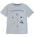 Minymo T-Shirt - Blue Nebel m. Print