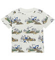Minymo T-Shirt - Marshmallow White m. Print