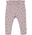 Minymo Trousers - Burnished Lilac w. Floral print
