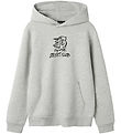 LMTD Hoodie - NlmByc - Light Grey Melange w. Print