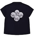 Hound T-shirt - Navy w. Disco balls