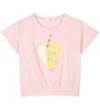 Billieblush Stuttermabolur - Bleikt Pale M. Prentað