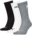 Puma Socks - 3-Pack - Regular Crew - Grey/White/Black