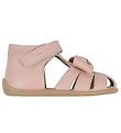 Pom Pom Sandals - Bow Velcro - Old Rose