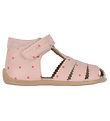 Pom Pom Sandals - Starters Scallop Velcro - Old Rose Dot
