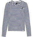 Indian Blue Jeans Blouse - Rib - Blueprint w. Stripes