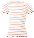 Minimalisma Blouse - Rib - Silk/Cotton - Flower - Sweet Stripes/
