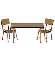 Maileg Miniature Table And Chairs - Mouse - Dark Powder