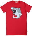DYR-Cph T-shirt - Growl T - Red w. Great White Shark