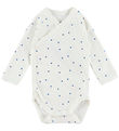 Petit Bateao Bodysuit l/s - Marshmallow/Alaska w. Stars