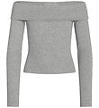 Grunt Bluse - Kurz - GrTavi - Grau Meliert