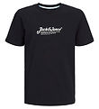 Jack & Jones Stuttermabolur - JJBeau - Black