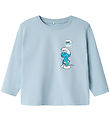Name It Blouse - NmmFys - Celestial Blue w. Smurf