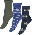 Name It Strumpor - 3-pack - NmmBuster - Dusty Olive/Marinblå Bla
