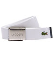 Lacoste Belt - Woven Strap - White w. Logo