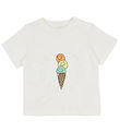 Stella McCartney Kids T-Shirt - Ivory m. Eiswaffel