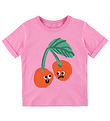Stella McCartney Kids Stuttermabolur - Bleikt M. Kirsuber