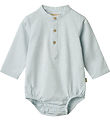 Wheat Shirt Bodysuit L/æ - Victor - Light Blue Chambray