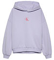Calvin Klein Hoodie - Flower Back - Purple Heather