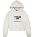 Tommy Hilfiger Kapuzenpullover - Kurz - Pailletten Flagge - Snow