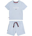 Tommy Hilfiger Sweat Shorts/T-shirt - Monotype - Breezy Blue