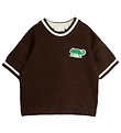 Mini Rodini T-shirt - Stickad - Ödla - Brun