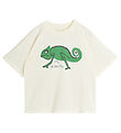 Mini Rodini T-shirt - Ödla - Offwhite