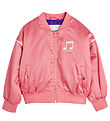 Mini Rodini Jacket - Note Chenille Satin Baseball - Pink