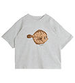 Mini Rodini T-shirt - Flounder - Grey Melange