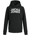 Jack & Jones Hoodie - Noos - JjeCorp - Black/Jr/Large Print