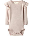 Lil' Atelier Bodysuit L/æ - NbfRachel - Peach Whip w. Pointelle