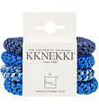 Kknekki Elastic Hair Bands - 4-Pack - Blue Glitter