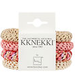 Kknekki Elastic Hair Bands - 4-Pack - Pink Glitter
