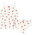 Konges Sløjd Unterwäsche Set - Rib - Minnie - Rose Rot m. Lochmu
