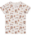 Hust and Claire T-shirt - Austin - Bamboo - White Sand