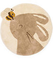 Little Dutch Rug - 110x110 cm - Beige w. Rabbit/Bee