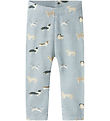 Name It Leggings - Rib - NbmBark - Quarry M. Hundar