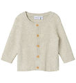 Name It Cardigan - Knitted - Rib - NbnObi - Peyote Melange
