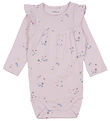 Name It Bodysuit L/æ - NbfDisse - Light Lilac w. Flowers