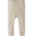 Name It Trousers - Rib - NbnOsole - Summer Sand w. Stripes
