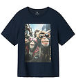 Name It Stuttermabolur - NkmVoto - Dökkblátt Blazer/Monkeys