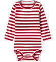 Name It Body L/æ - Rib - NbfFolisa - Bright White/Kinesisk Röd m
